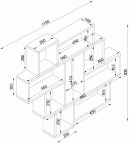 Sconto Nástenná polica PAROLA biela