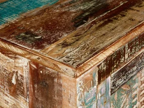 furniture-nabytek.cz - 5-dielna sada kúpeľňového nábytku Blue Lagoon z masívneho manga, lakovaná, farebná