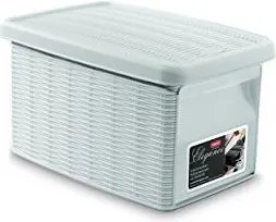 STEFANPLAST Úložná krabica Elegance S 5,5 l, bočné otváranie, biela