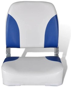 Sedadlo do člna sklápacie operadlo modrobiely vankúš 41x36x48cm