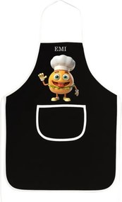 Kuchynská zástera Burger EMI, čierna