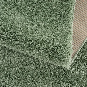 Dekorstudio Jednofarebný shaggy koberec PULPY zelený Rozmer koberca: 80x300cm