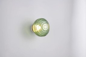 Zelené sklenené LED nástenné svietidlo na USB ø 15,5 cm Earl – Reality