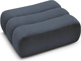 Tmavomodrá podnožka z textílie buklé Azra – Bobochic Paris