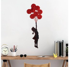 Nástenná dekorácia 100x34 cm dievča kov/mach