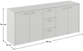 Skriňa HUGOS 180, biela