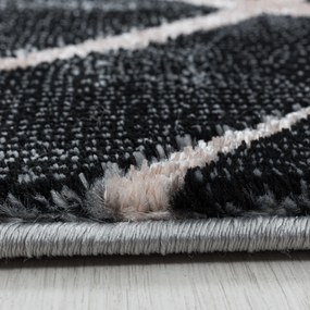 Ayyildiz, Kusový koberec Naxos 3812 bronze, 140x200, čierna, kancelária