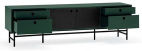 Čierno-zelený televízny stolík Teulat Punto