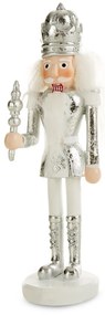 VIANOČNÁ FIGÚRKA NUTCRACKER 20 CM STRIEBORNÁ