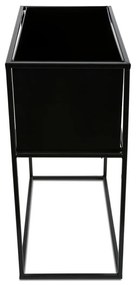 KOVOVÝ KVETINÁČ SO STOJANOM RECT 50X24X44 CM ČIERNA