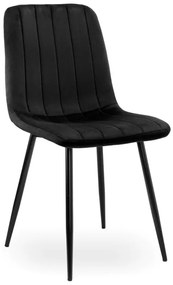 Jedálenská stolička FRESNO VELVET čierna