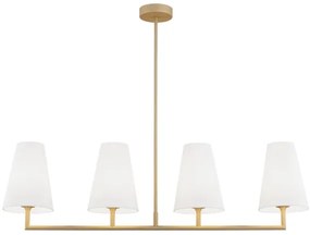 Argon 1828 - Luster na tyči SAFIANO 4xE27/15W/230V zlatá