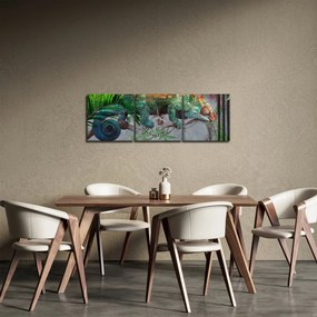 Obraz - Chameleon (s hodinami) (90x30 cm)