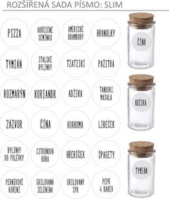 Sada 24ks hranatých koreničiek s bambusovým viečkom (24 x 100 ml) - VILDE