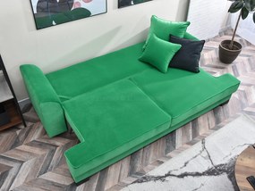 Pohovka trojsedačka  Marilyn (zelená + čierna). Akcia -20%. Vlastná spoľahlivá doprava až k Vám domov. 1136900
