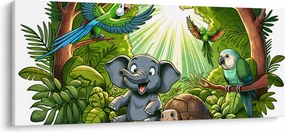 Obraz - Veselé zvieratká (120x50 cm)