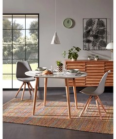 Biely rozkladací jedálenský stôl s bielou doskou 90x120 cm Oqui – Kave Home