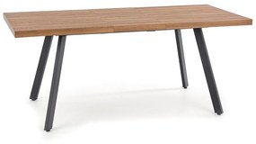 Jedálenský stôl Berlin 160 cm, orech medový / čierna