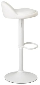 Biele barové stoličky s nastaviteľnou výškou z imitácie kože v súprave 2 ks (výška sedadla 72 cm) – Casa Selección