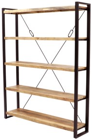 furniture-nabytek.cz - Knižnica kov drevo mango 140x200x35
