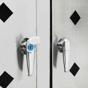 Prístrešok na štvoritý odpadkový kôš nehrdzavejúca oceľ 240 l