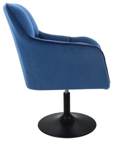 LuxuryForm DESIGN Kreslo AMALFI VELUR na čiernom tanieri - modré