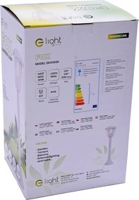 Exteriérové svietidlo Fox Big, 1x akrylové/biele hliníkové tienidlo