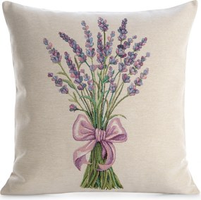 GOBELÍNOVÁ DEKORAČNÁ OBLIEČKA NA VANKÚŠ LAVENDER1 45X45 CM VZOROVANÁ