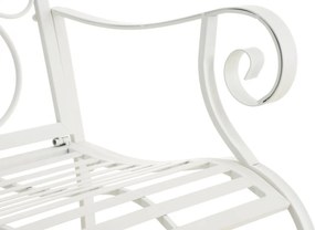 Kovová stolička Punjab s područkami - Biela