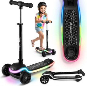 Ricokids Leddi LED balančná Kolobežka pre deti - čierna
