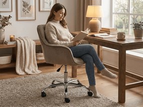 Kancelárske kreslo Q-190 VELVET, béžové