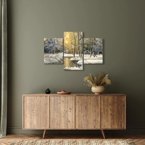 Obraz - Chalúpka v lese, olejomaľba (90x60 cm)
