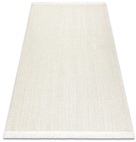 Koberec NANO FJ86B Jodelka, chevron biely