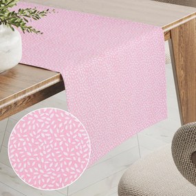 Biante Bavlnený behúň na stôl Sandra SA-256 Ryža na ružovom 45x120 cm