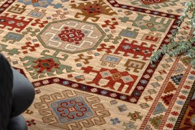 Koberec KESHAN, strapce 6668/53555 béžový / bordový