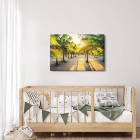 Obraz - Žena v palmách (90x60 cm)