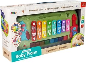 LEAN Toys Detské klavíry Cimbaly Osvetlené klávesy Hudba