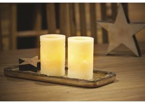 SADA 2x LED Vianočná dekorácia  2xLED/2x2AA + diaľkový ovládadač