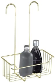 Závesná kúpeľňová polička z nehrdzavejúcej ocele v zlatej farbe Milo – Wenko