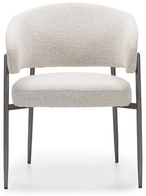 Designové čalouněné jídelní křeslo Umbra béžové/šedé