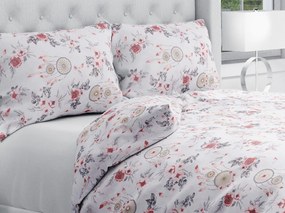 Biante Bavlnené posteľné obliečky Sandra SA-179 Ružové lapače a ruže Jednolôžko 140x200 a 70x90 cm