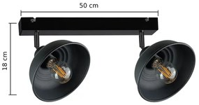 Bodové svietidlo FAUN 2xE27/60W/230V čierna