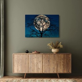Obraz stromu so splnom (90x60 cm)