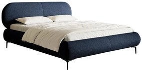 Manželská posteľ 140 cm Octave 140 (s roštom) (s úl. priestorom) (námornícka modrá + čierna). Akcia -19%. Vlastná spoľahlivá doprava až k Vám domov. 1100031
