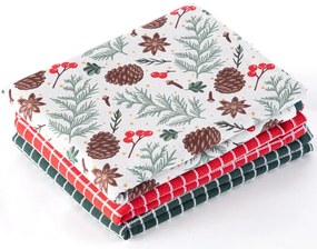 Bavlnené utierky ŠIŠKY NA BIELEJ 45 × 70 cm, 3 ks