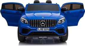 LEAN CARS Elektrické autíčko Mercedes GLC 63S LED MP3 modré lakované
