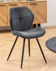 Čalúnená jedálenská stolička Petri grafitová (92651) – 24h