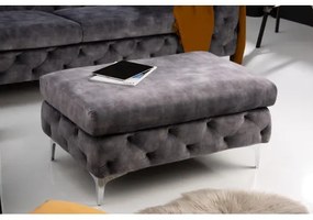 Taburetka 41135 Modern Barock Zamat Šedá  - Komfort-nábytok