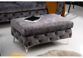 Taburetka 41135 Modern Barock Zamat Šedá  - Komfort-nábytok