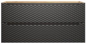 Umyvadlová skříňka Ocean 120 cm s deskou a umyvadlem černá/dub olejovaný